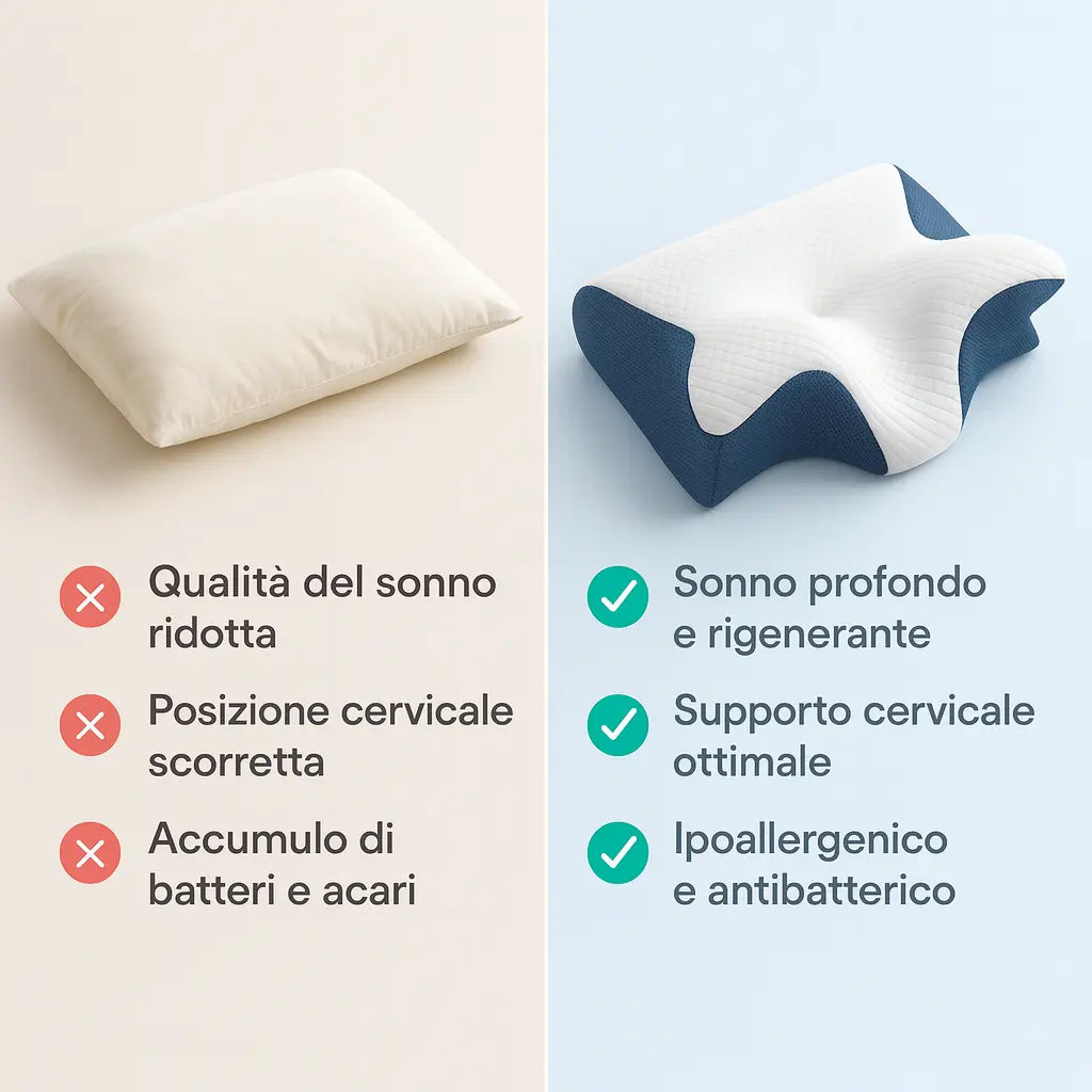Il cuscino studiato per chi si sveglia più stanco di come è andato a dormire