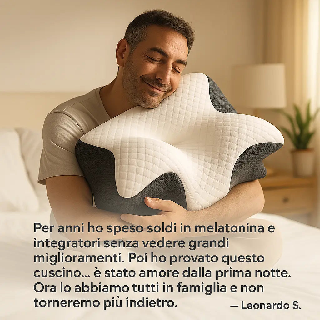 Il cuscino studiato per chi si sveglia più stanco di come è andato a dormire